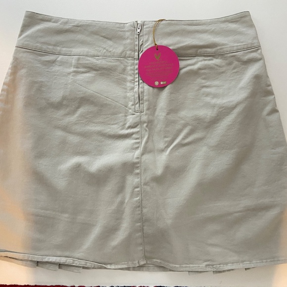 Cotton twill mini skort - Picture 2 of 4